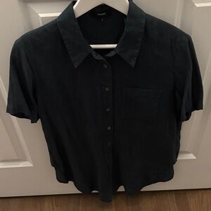 Theory Dark Blue Button-Down Shirt